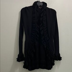 Elegant Black Ruffled sweater